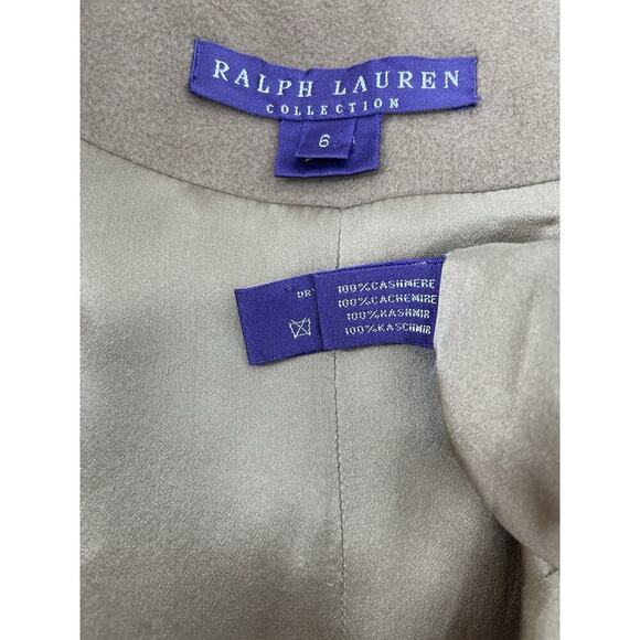Ralph Lauren Purple Label 100% Cashmere Wrap Coat Runway Belted Long Camel Tan 6 - Picture 15 of 16